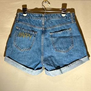 Size 10 “Wild Fable” high rise mom jean shorts, mid-light wash